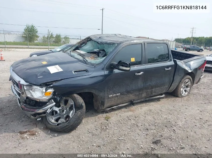 2019 Ram 1500 Big Horn/Lone Star VIN: 1C6RRFFG1KN818144 Lot: 40314994