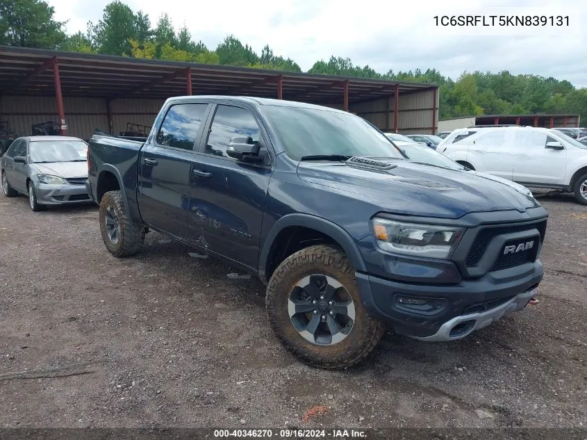 2019 Ram 1500 Rebel VIN: 1C6SRFLT5KN839131 Lot: 40346270