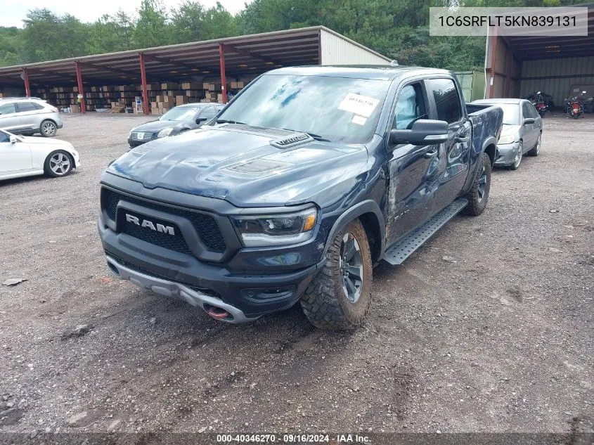 2019 Ram 1500 Rebel VIN: 1C6SRFLT5KN839131 Lot: 40346270