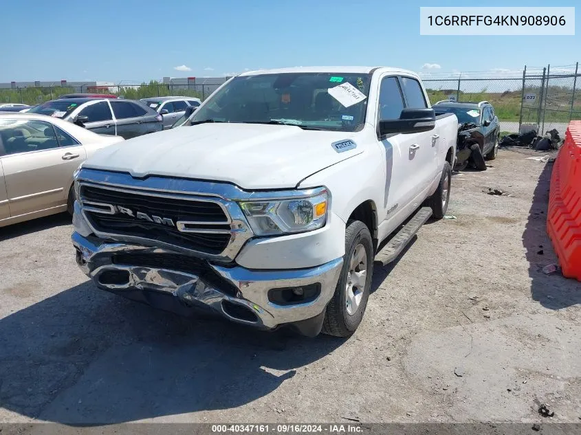 2019 Ram 1500 Big Horn/Lone Star VIN: 1C6RRFFG4KN908906 Lot: 40347161