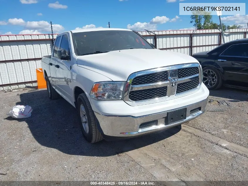 2019 Ram 1500 Classic Tradesman Quad Cab 4X2 6'4 Box VIN: 1C6RR6FT9KS702141 Lot: 40348425