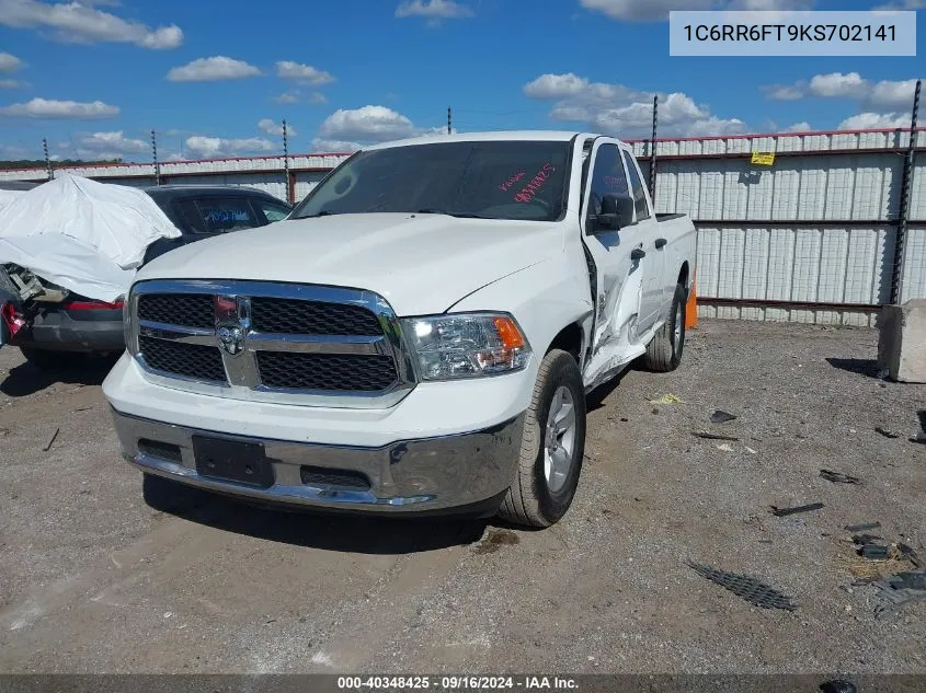 2019 Ram 1500 Classic Tradesman Quad Cab 4X2 6'4 Box VIN: 1C6RR6FT9KS702141 Lot: 40348425