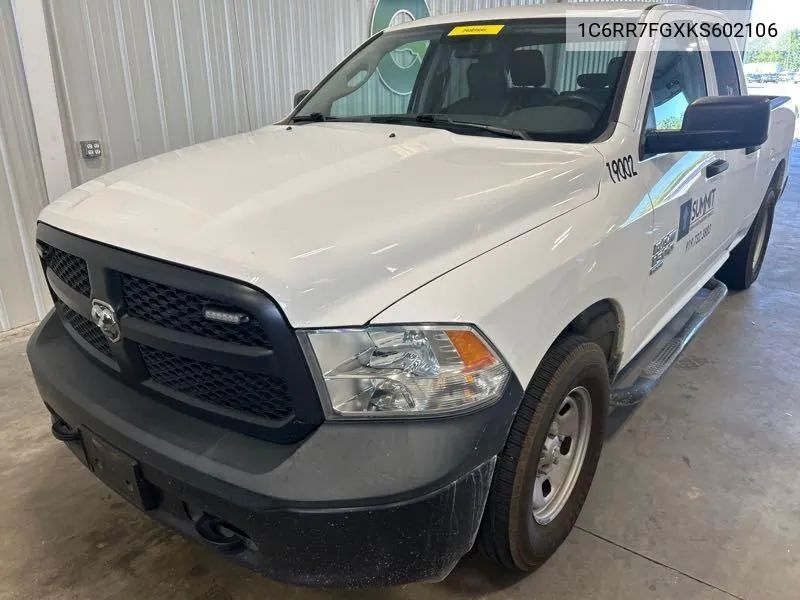 1C6RR7FGXKS602106 2019 Ram 1500 Classic Tradesman