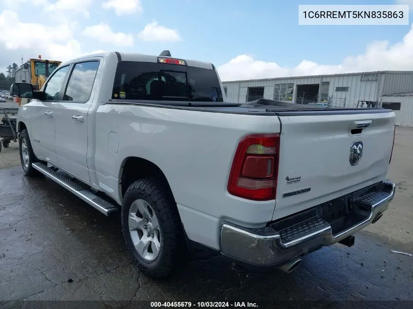 2019 Ram 1500 Big Horn/Lone Star 4X2 6'4 Box VIN: 1C6RREMT5KN835863 Lot: 40455679