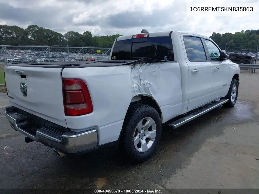 2019 Ram 1500 Big Horn/Lone Star 4X2 6'4 Box VIN: 1C6RREMT5KN835863 Lot: 40455679