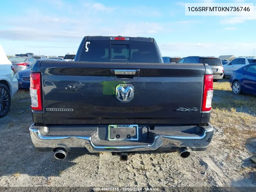 2019 Ram 1500 Big Horn/Lone Star VIN: 1C6SRFMT0KN736746 Lot: 40470315