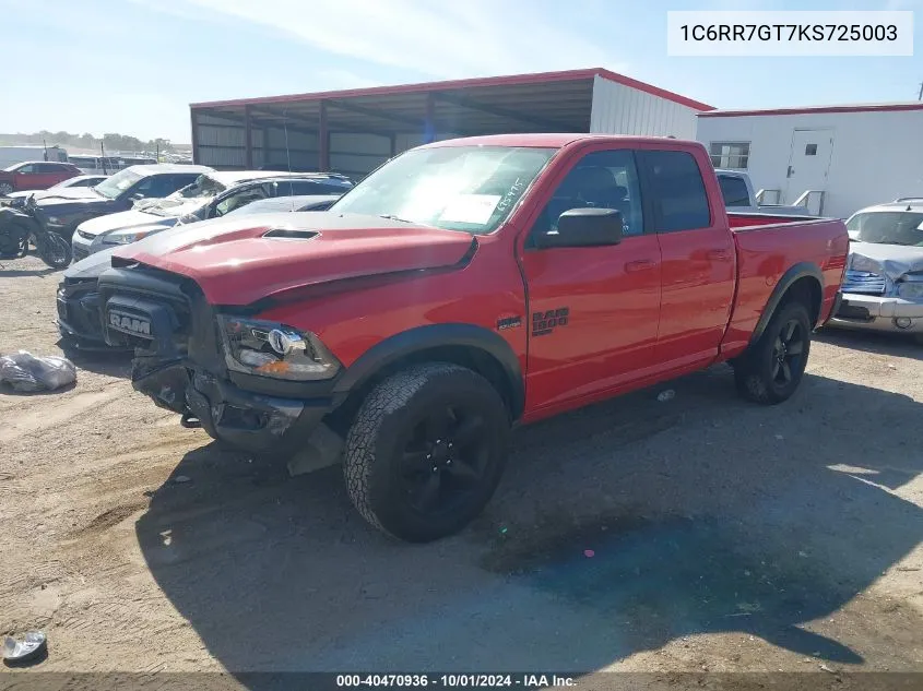 2019 Ram 1500 Classic Warlock 4X4 6'4 Box VIN: 1C6RR7GT7KS725003 Lot: 40470936