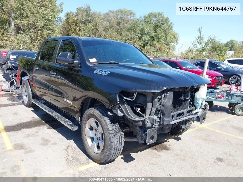 2019 Ram 1500 Big Horn/Lone Star 4X4 5'7 Box VIN: 1C6SRFFT9KN644757 Lot: 40471355