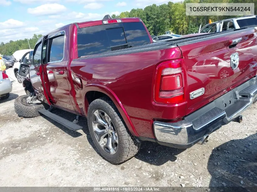 2019 Ram 1500 Longhorn 4X4 5'7 Box VIN: 1C6SRFKT9KN544244 Lot: 40707299