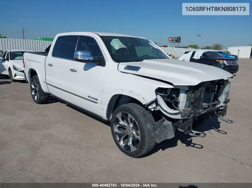 2019 Ram 1500 Limited 4X4 5'7 Box VIN: 1C6SRFHT8KN808173 Lot: 40492783