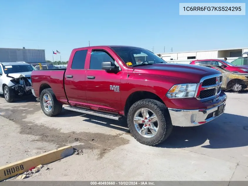 2019 Ram 1500 Classic Tradesman Quad Cab 4X2 6'4 Box VIN: 1C6RR6FG7KS524295 Lot: 40493660