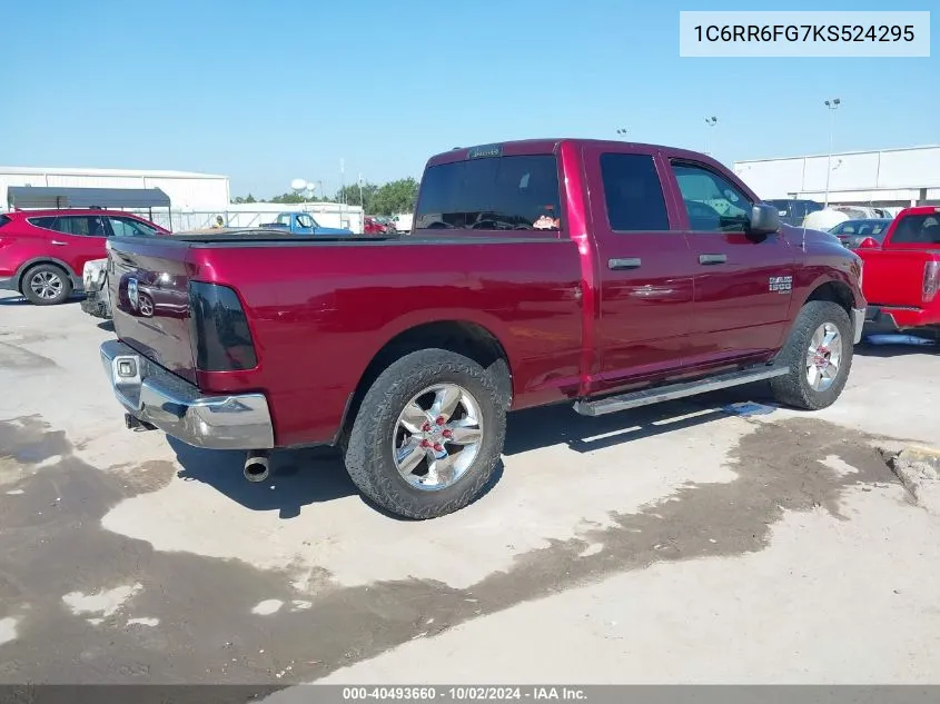 2019 Ram 1500 Classic Tradesman Quad Cab 4X2 6'4 Box VIN: 1C6RR6FG7KS524295 Lot: 40493660