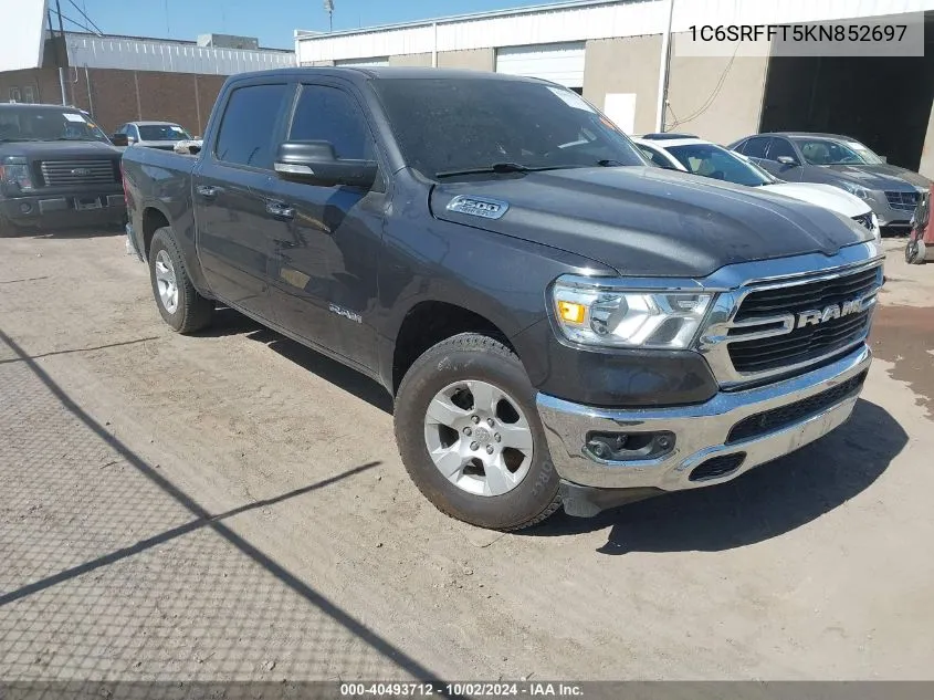 2019 Ram 1500 Big Horn/Lone Star 4X4 5'7 Box VIN: 1C6SRFFT5KN852697 Lot: 40493712