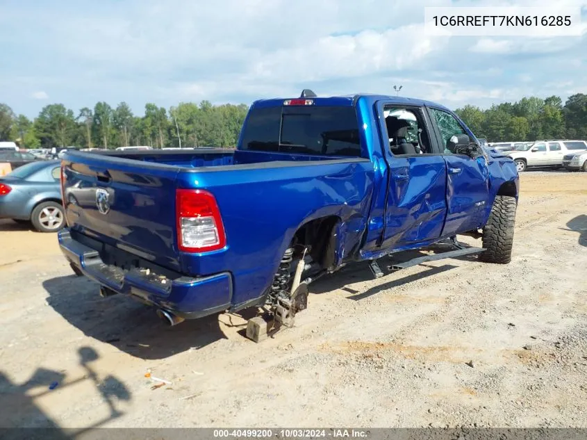 2019 Ram 1500 Big Horn/Lone Star 4X2 5'7 Box VIN: 1C6RREFT7KN616285 Lot: 40499200