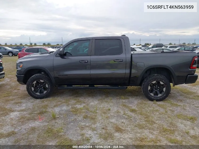 2019 Ram 1500 Rebel VIN: 1C6SRFLT4KN563959 Lot: 40520454