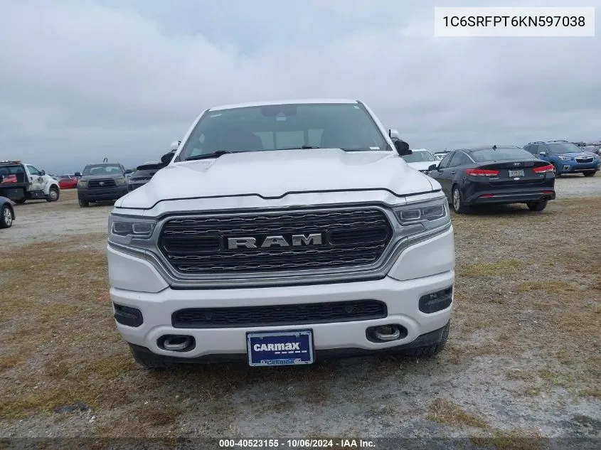 2019 Ram 1500 Limited VIN: 1C6SRFPT6KN597038 Lot: 40523155