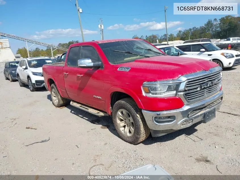 2019 Ram 1500 Laramie VIN: 1C6SRFDT8KN668731 Lot: 40523874