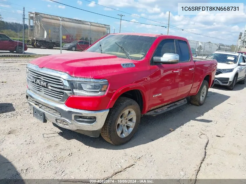 2019 Ram 1500 Laramie VIN: 1C6SRFDT8KN668731 Lot: 40523874