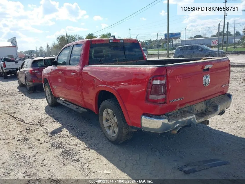 2019 Ram 1500 Laramie VIN: 1C6SRFDT8KN668731 Lot: 40523874