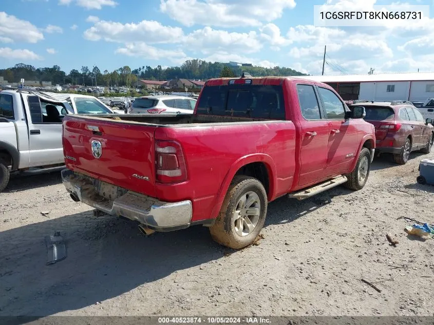 2019 Ram 1500 Laramie VIN: 1C6SRFDT8KN668731 Lot: 40523874