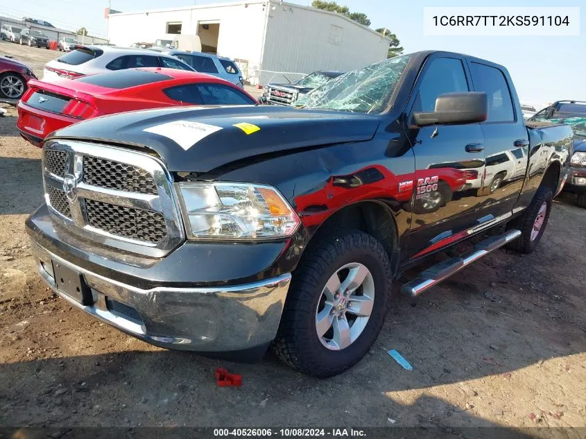 2019 Ram 1500 Classic Slt 4X4 6'4 Box VIN: 1C6RR7TT2KS591104 Lot: 40526006