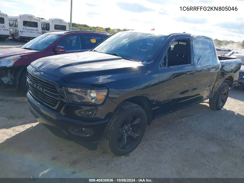 2019 Ram 1500 Big Horn/Lone Star 4X4 5'7 Box VIN: 1C6RRFFG2KN805046 Lot: 40530836