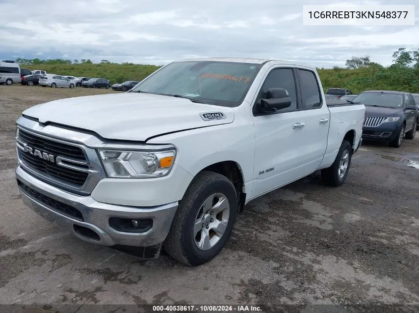 2019 Ram 1500 Big Horn/Lone Star 4X2 6'4 Box VIN: 1C6RREBT3KN548377 Lot: 40538617