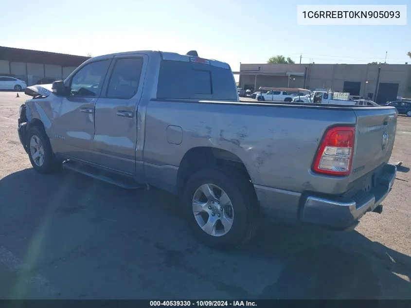 2019 Ram 1500 Big Horn/Lone Star VIN: 1C6RREBT0KN905093 Lot: 40539330