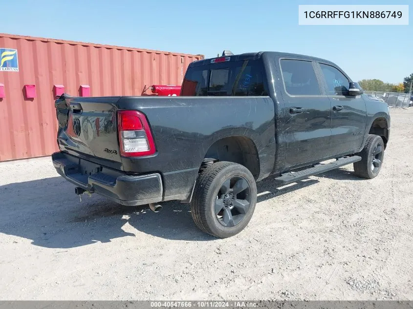 2019 Ram 1500 VIN: 1C6RRFFG1KN886749 Lot: 40547666