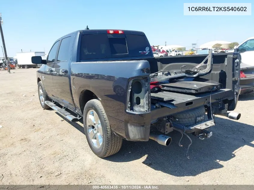 2019 Ram 1500 Classic Slt VIN: 1C6RR6LT2KS540602 Lot: 40553435