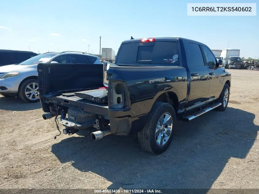 2019 Ram 1500 Classic Slt VIN: 1C6RR6LT2KS540602 Lot: 40553435