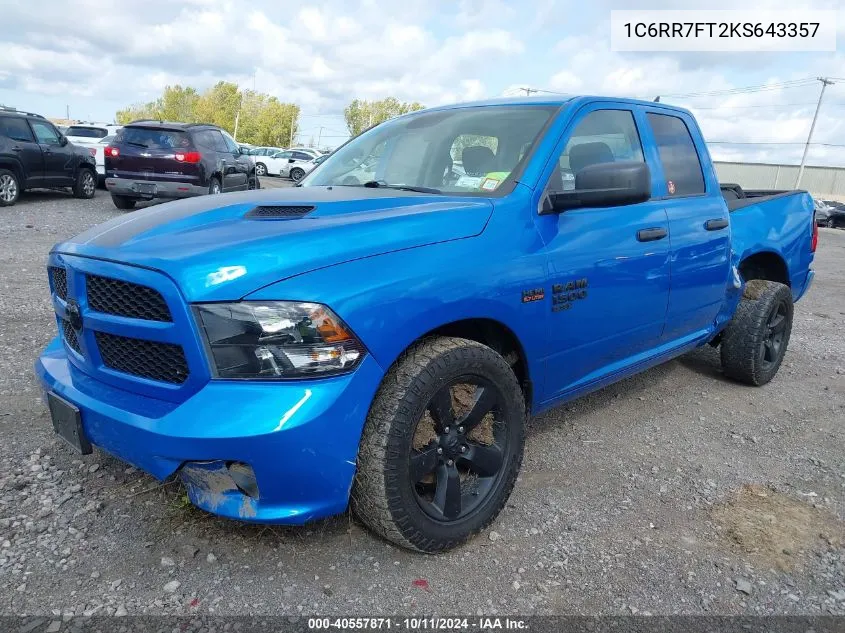 2019 Ram 1500 Classic Express 4X4 6'4 Box VIN: 1C6RR7FT2KS643357 Lot: 40557871