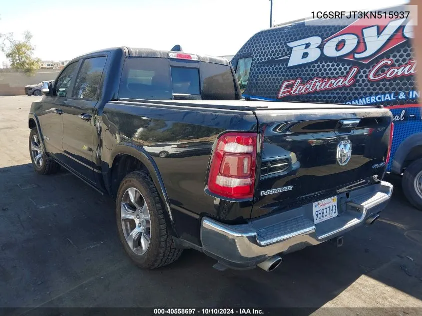 2019 Ram 1500 Laramie 4X4 5'7 Box VIN: 1C6SRFJT3KN515937 Lot: 40558697