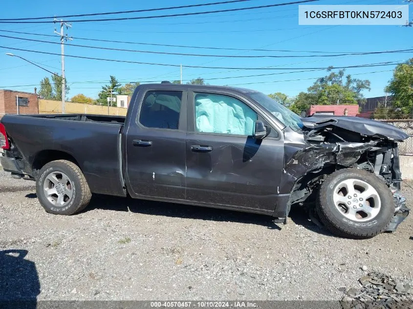 2019 Ram 1500 Big Horn VIN: 1C6SRFBT0KN572403 Lot: 40570457