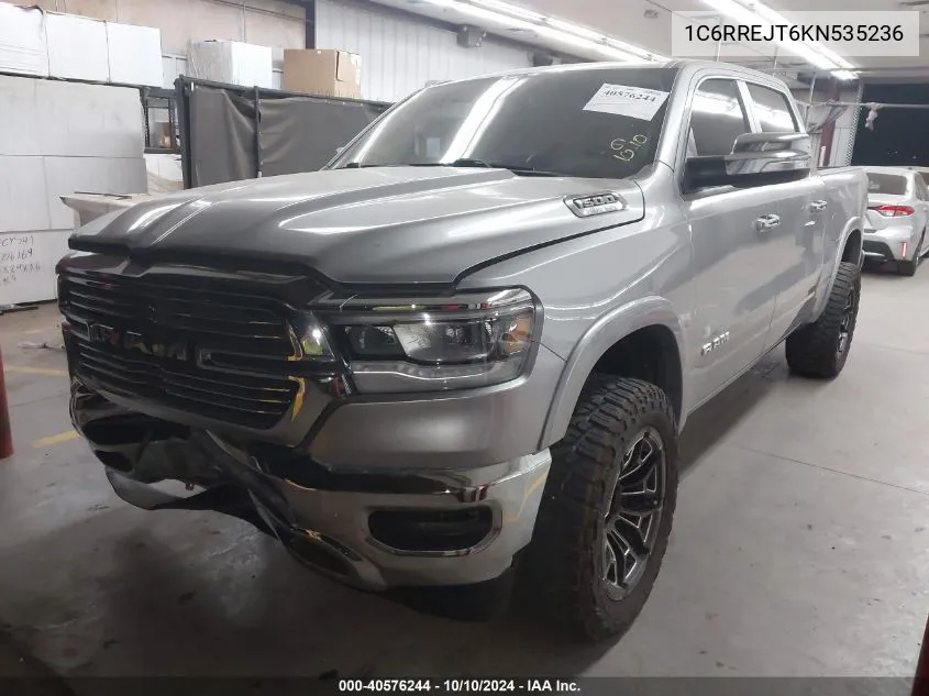 2019 Ram 1500 Laramie 4X2 5'7 Box VIN: 1C6RREJT6KN535236 Lot: 40576244