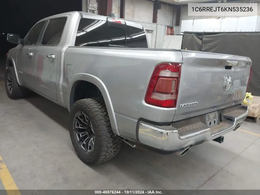 2019 Ram 1500 Laramie 4X2 5'7 Box VIN: 1C6RREJT6KN535236 Lot: 40576244