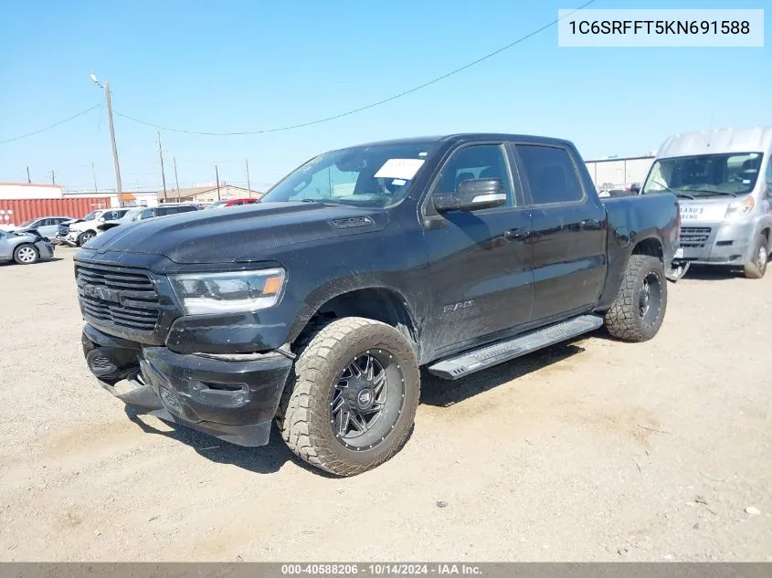 2019 Ram 1500 Big Horn/Lone Star 4X4 5'7 Box VIN: 1C6SRFFT5KN691588 Lot: 40588206