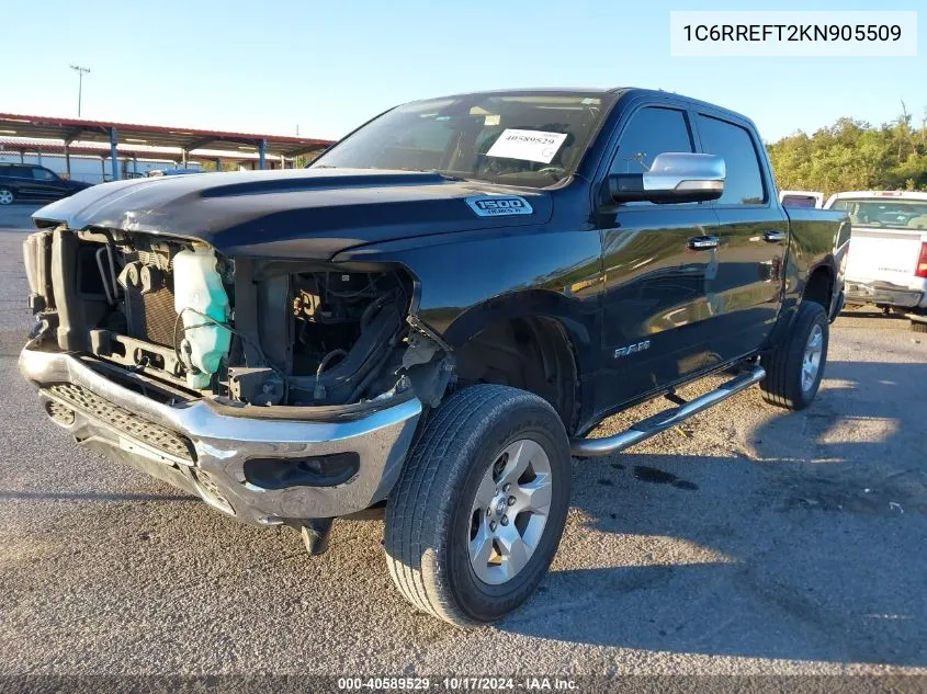 1C6RREFT2KN905509 2019 Ram 1500 Big Horn/Lone Star 4X2 5'7 Box