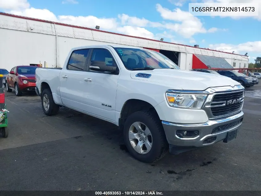 2019 Ram 1500 Big Horn/Lone Star 4X4 6'4 Box VIN: 1C6SRFMT2KN814573 Lot: 40593053