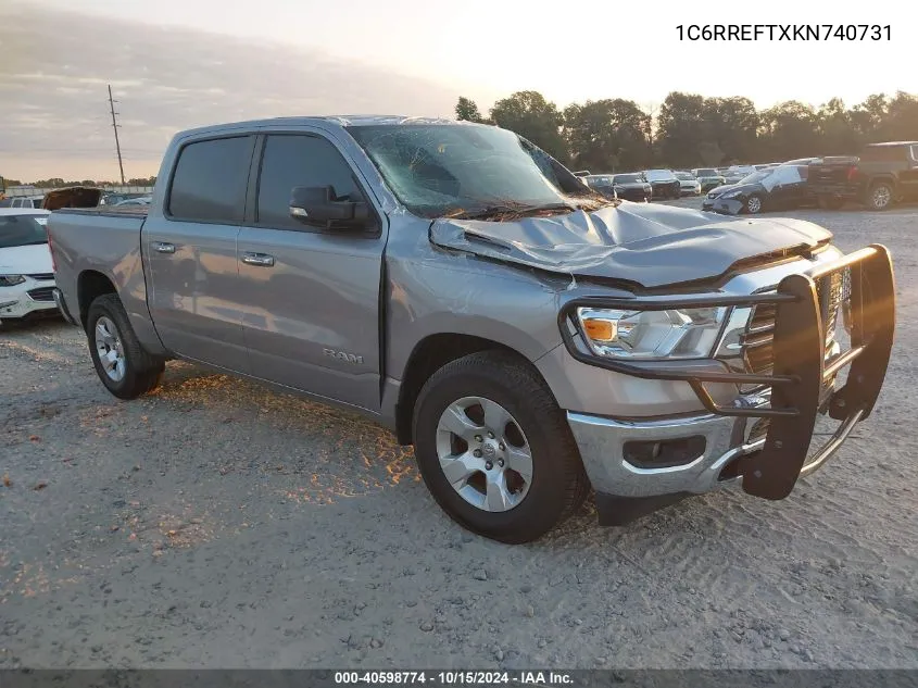 2019 Ram 1500 Big Horn/Lone Star 4X2 5'7 Box VIN: 1C6RREFTXKN740731 Lot: 40598774