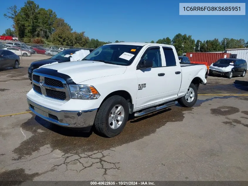 1C6RR6FG8KS685951 2019 Ram 1500 Classic Tradesman 4X2 6'4 Box