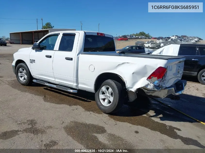 2019 Ram 1500 Classic Tradesman 4X2 6'4 Box VIN: 1C6RR6FG8KS685951 Lot: 40622635