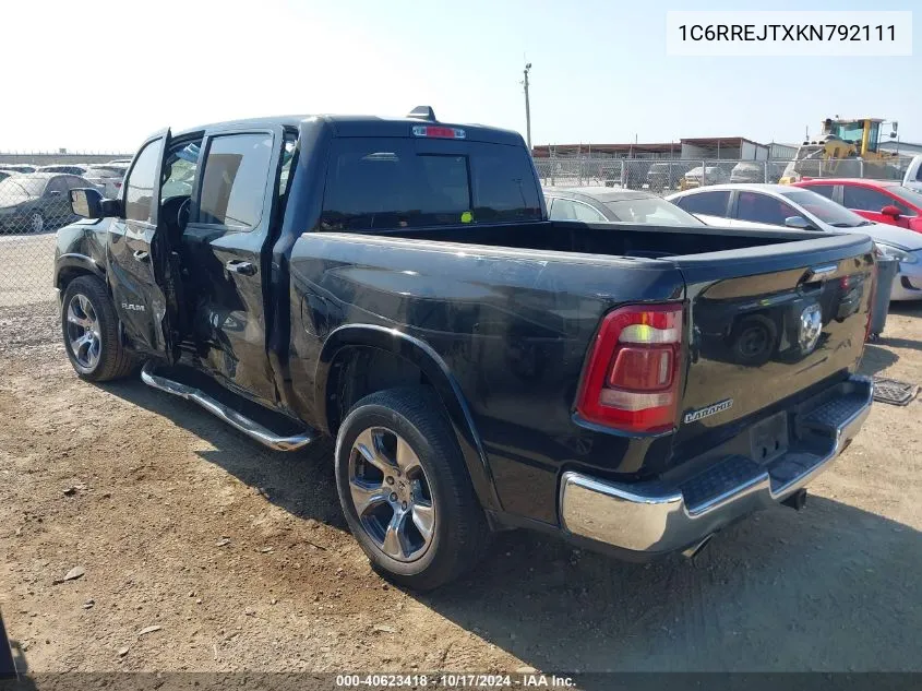 2019 Ram 1500 Laramie VIN: 1C6RREJTXKN792111 Lot: 40623418