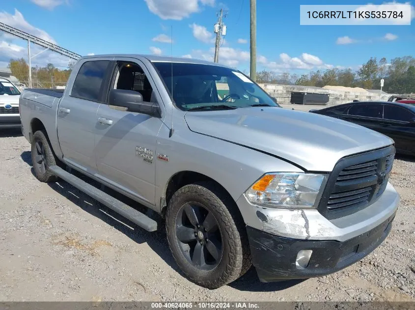 2019 Ram 1500 Classic Big Horn 4X4 5'7 Box VIN: 1C6RR7LT1KS535784 Lot: 40624065