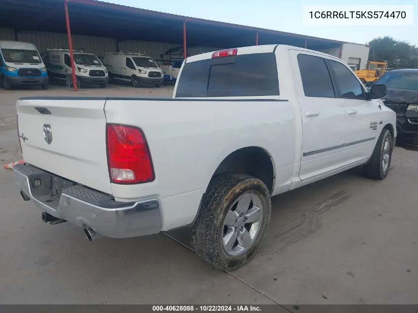 2019 Ram 1500 Classic Lone Star 4X2 5'7 Box VIN: 1C6RR6LT5KS574470 Lot: 40628088