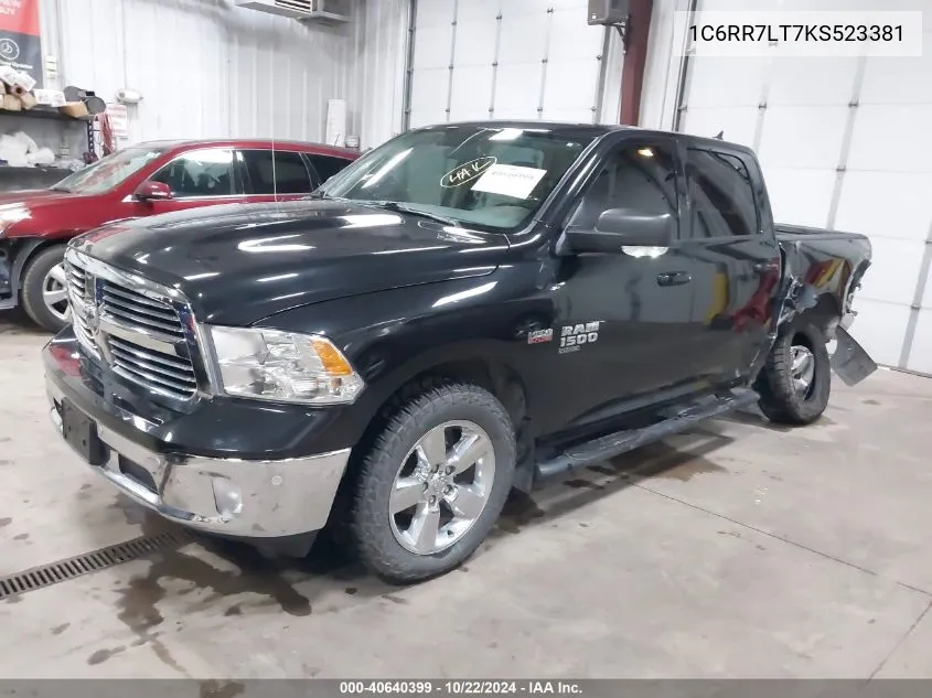 2019 Ram 1500 Classic Big Horn VIN: 1C6RR7LT7KS523381 Lot: 40640399