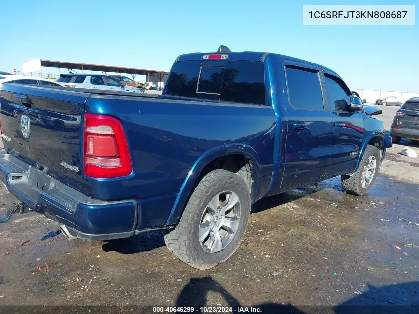 1C6SRFJT3KN808687 2019 Ram 1500 Laramie 4X4 5'7 Box