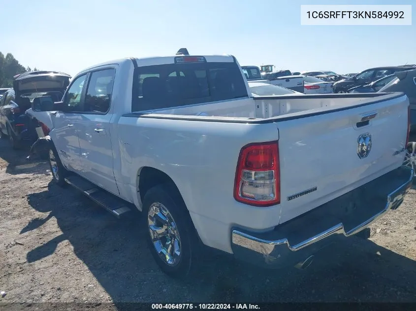 1C6SRFFT3KN584992 2019 Ram 1500 Big Horn/Lone Star 4X4 5'7 Box