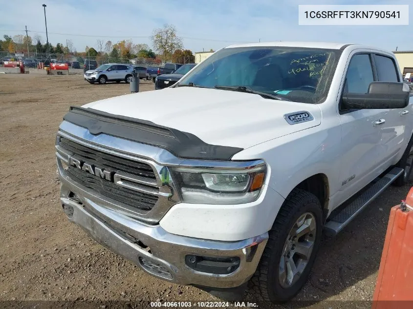 2019 Ram 1500 Big Horn/Lone Star 4X4 5'7 Box VIN: 1C6SRFFT3KN790541 Lot: 40661003