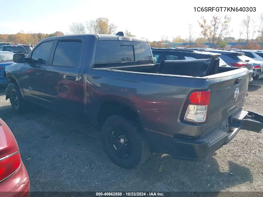 1C6SRFGT7KN640303 2019 Ram 1500 Tradesman 4X4 5'7 Box